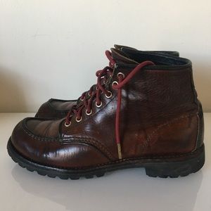 Redwing roughneck ankle boots in briar size us 9 vibram sole
